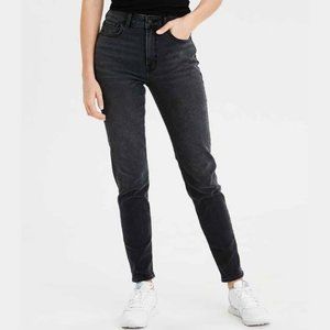 American Eagle Mom Jean Dark Grey High Waisted